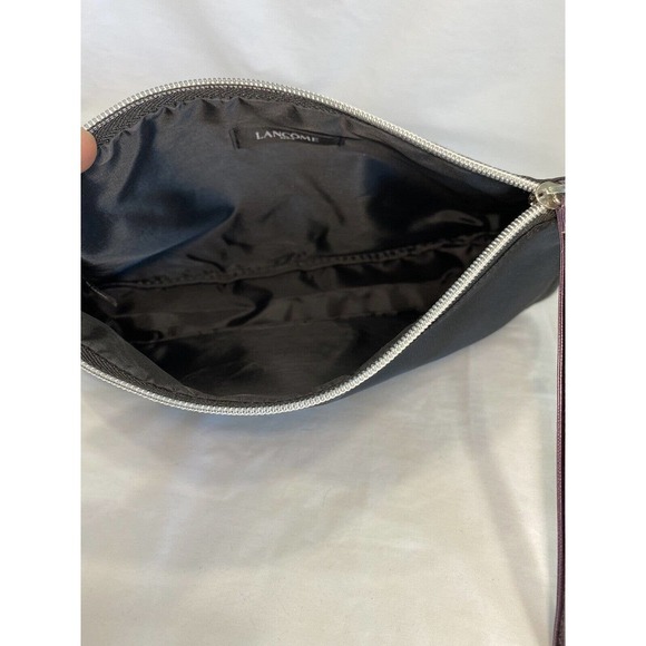 Lancome Signature Black & Purple Makeup Cosmetic Nylon Handbag Clutch Purse NWOT - Picture 6 of 8